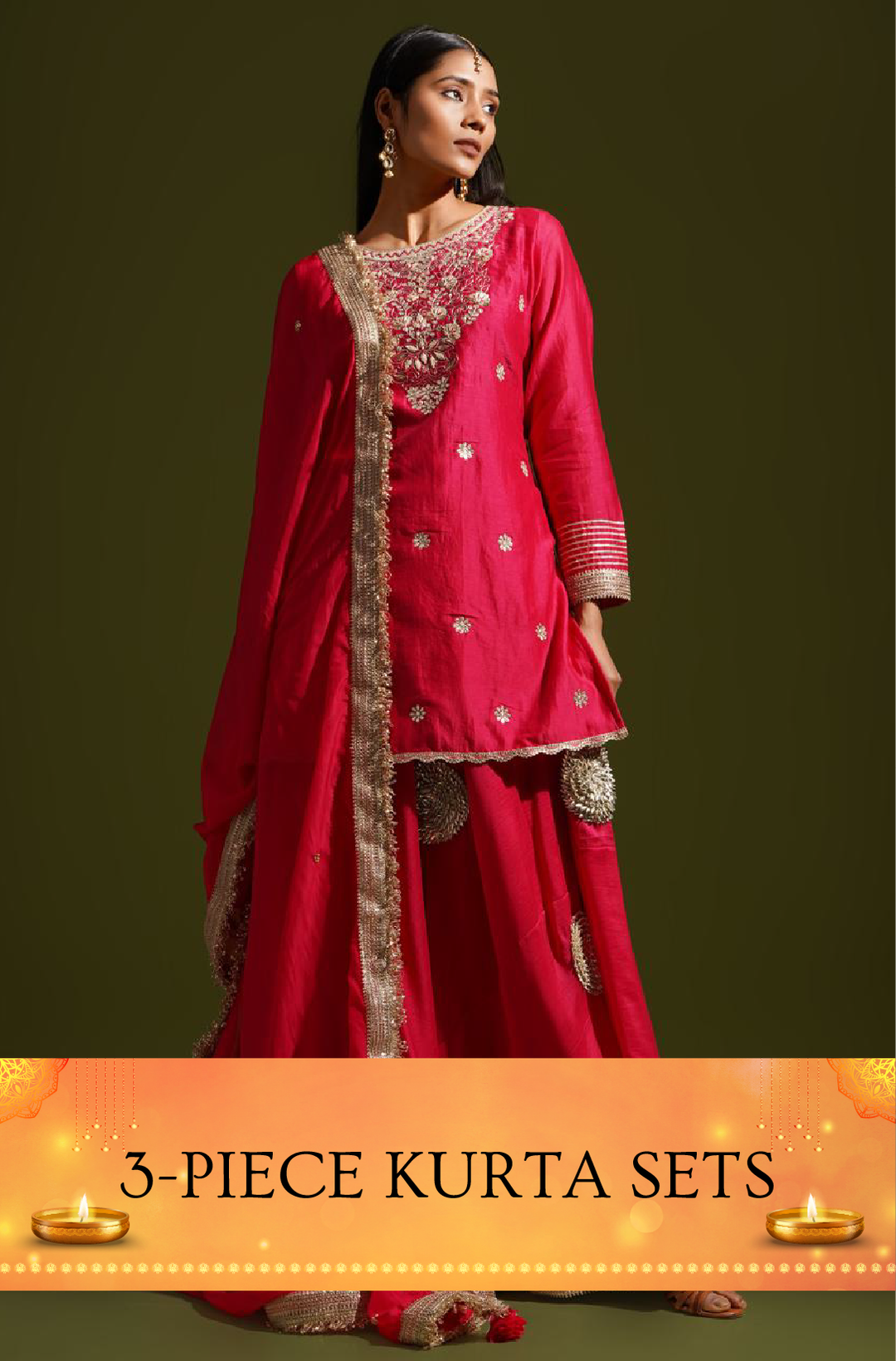 3-Piece Kurta Sets for Women