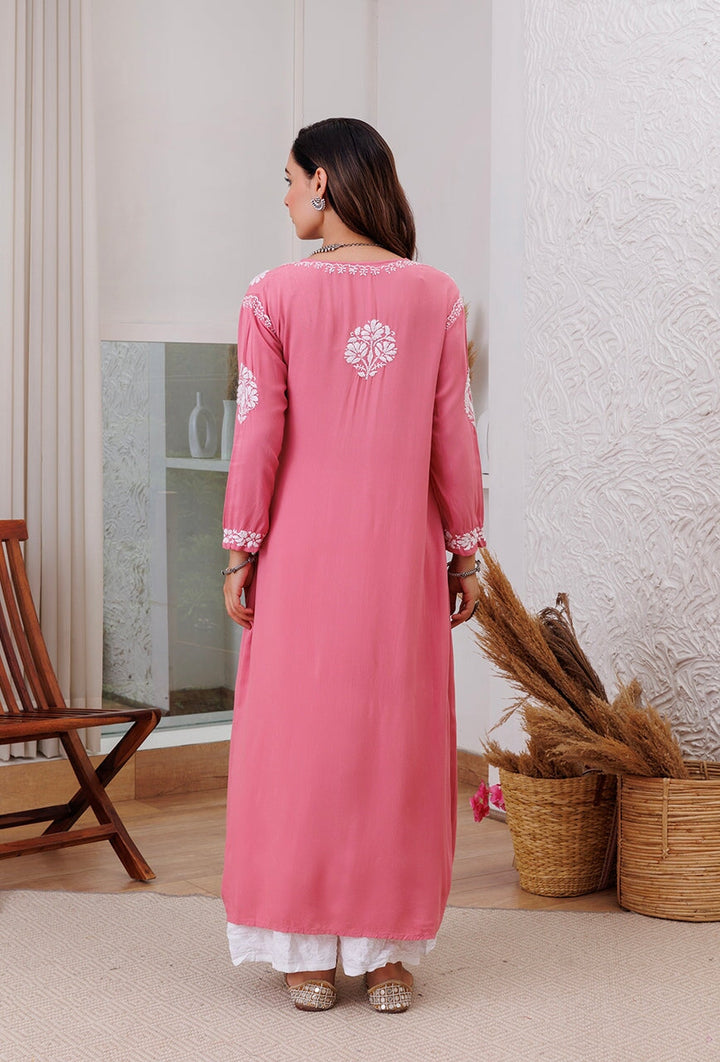 ZERESOUQ-Zainat-Mauve-Rayon-Chikankari-Anarkali