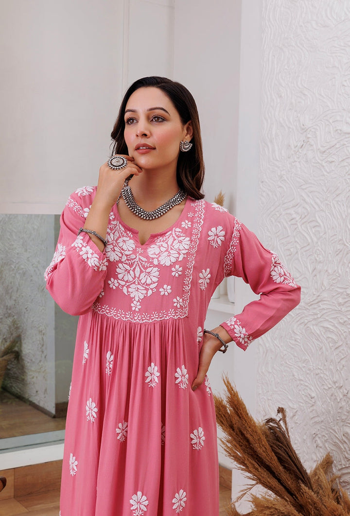 ZERESOUQ-Zainat-Mauve-Rayon-Chikankari-Anarkali