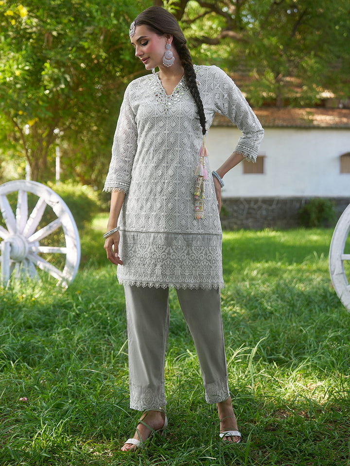 Grey-Viscose-Schiffli-Embroidered-2-Piece-Kurta-Set