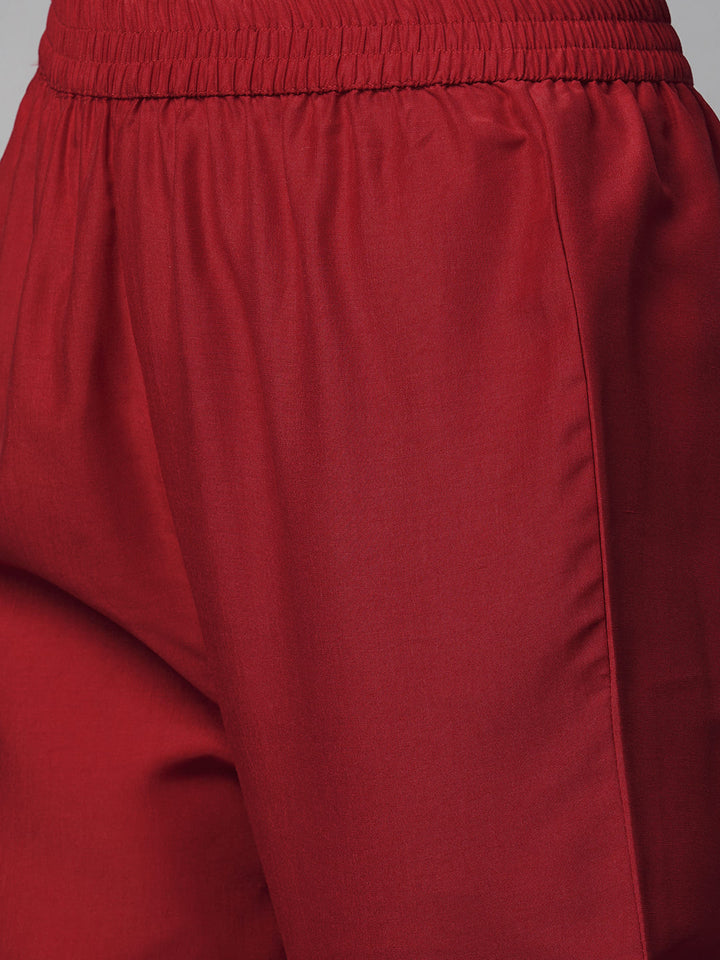 Maroon-Red-Silk-Blend-Zari-Embroidered-3-Piece-Kurta-Set