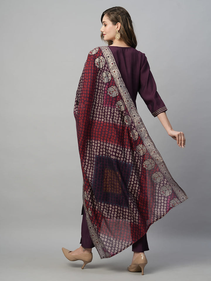 Purple-Silk-Blend-Embroidered-3-Piece-Kurta-Set