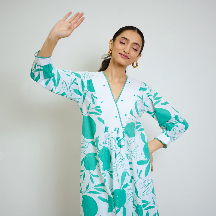 Sea-Green-Cotton-Phirozi-Embroidered-2-Piece-Kurta-Set
