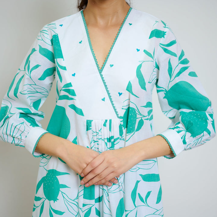 Sea-Green-Cotton-Phirozi-Embroidered-2-Piece-Kurta-Set