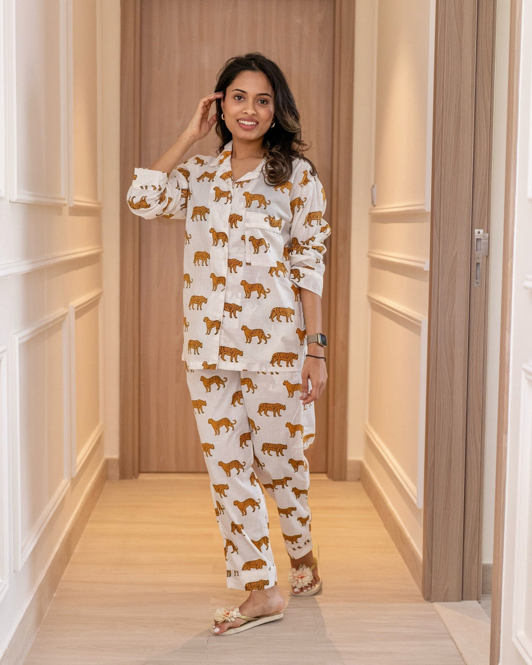 White-Cotton-Leopard-Print-Shwet-Bagh-Co-Ord-Sets