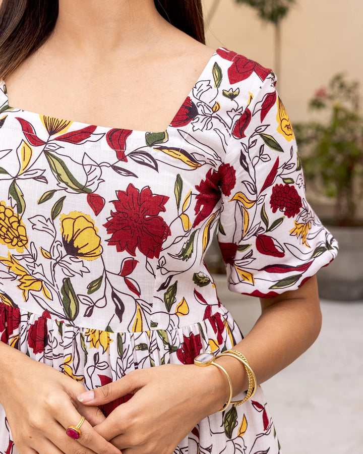 Off-White-Rayon-Animated-Floral-Midi-Dress