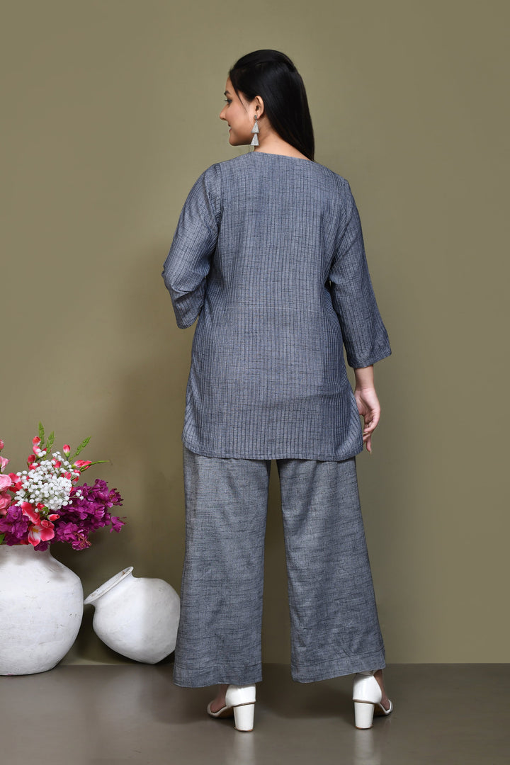 ZERESOUQ-Ash-Grey-Pure-Cotton-Co-ord-Sets