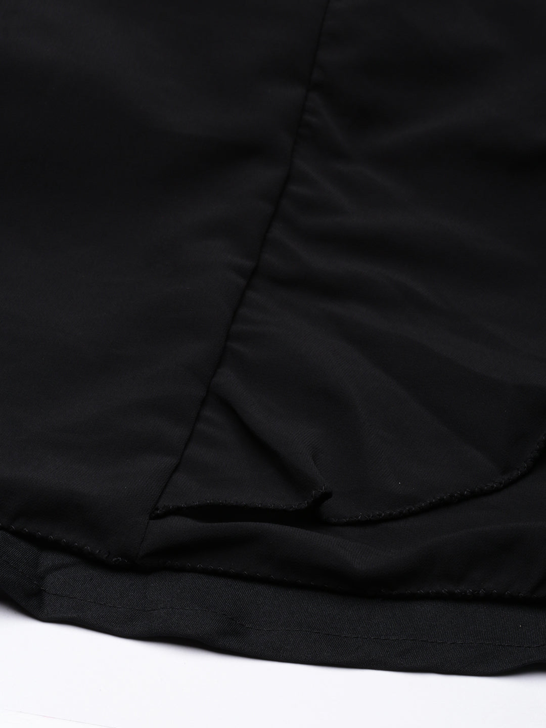 Black-Georgette-Foil-Printed-One-Shoulder-Neck-Skirt-Set