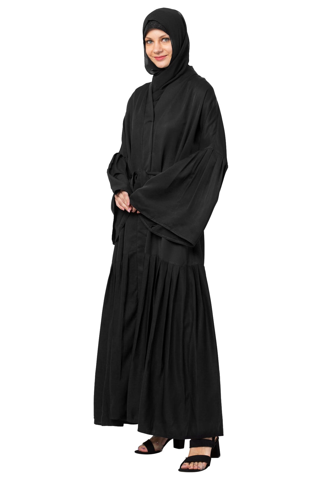 Black-Polyester-Noble-Stylized-Harmony-Abaya