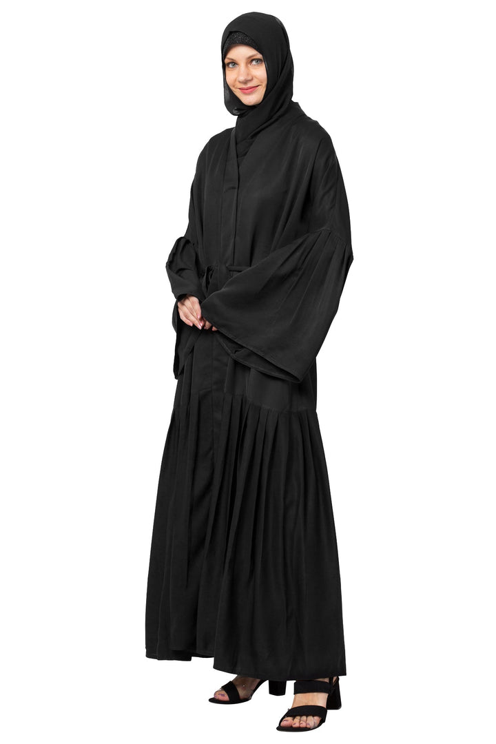 Black-Polyester-Noble-Stylized-Harmony-Abaya