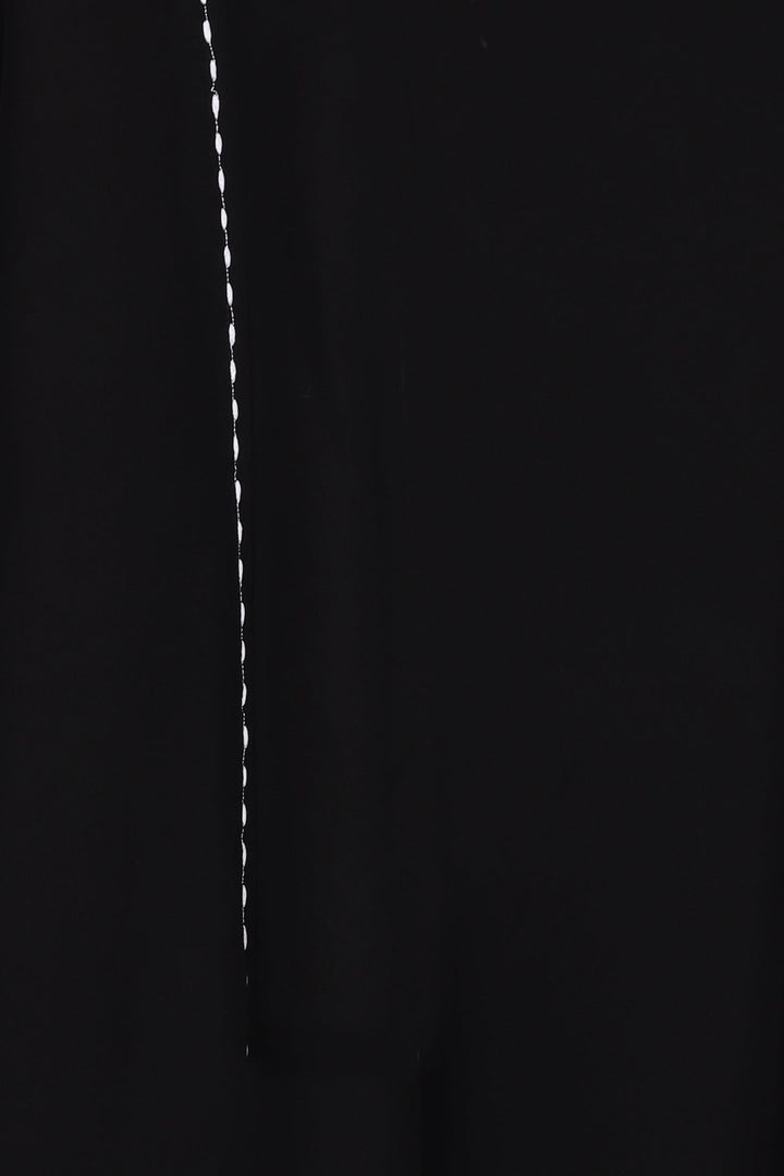 Black-Polyester-Royal-Stylized-Bottom-Minimalistic-Abaya