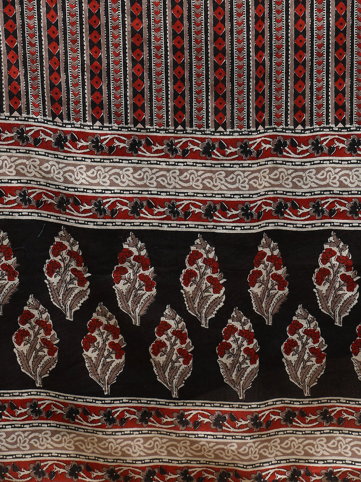 ZERESOUQ-Black-Rayon-Blend-Floral-Printed-3-Piece-Kurta-Set