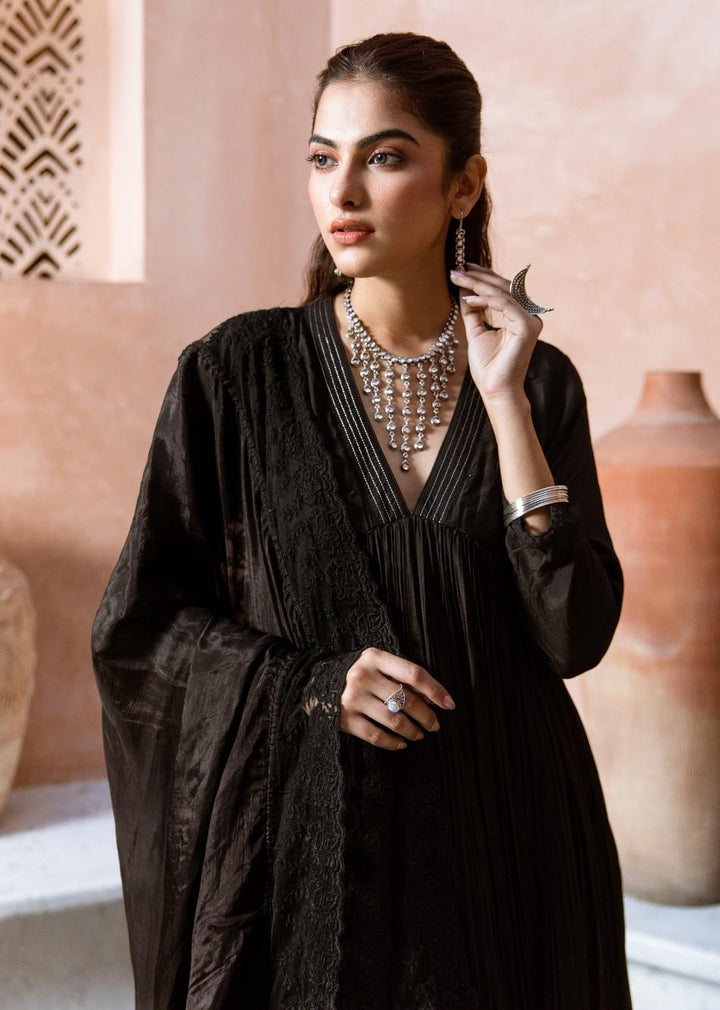 Black-Silk-Lace-Detailed-Collar-Neck-Anarkali-Set