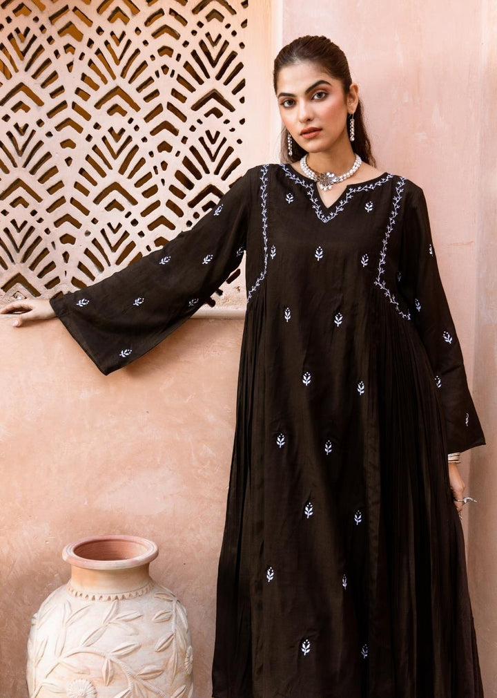 Black-Silk-Side-Gather-Anarkali-Set