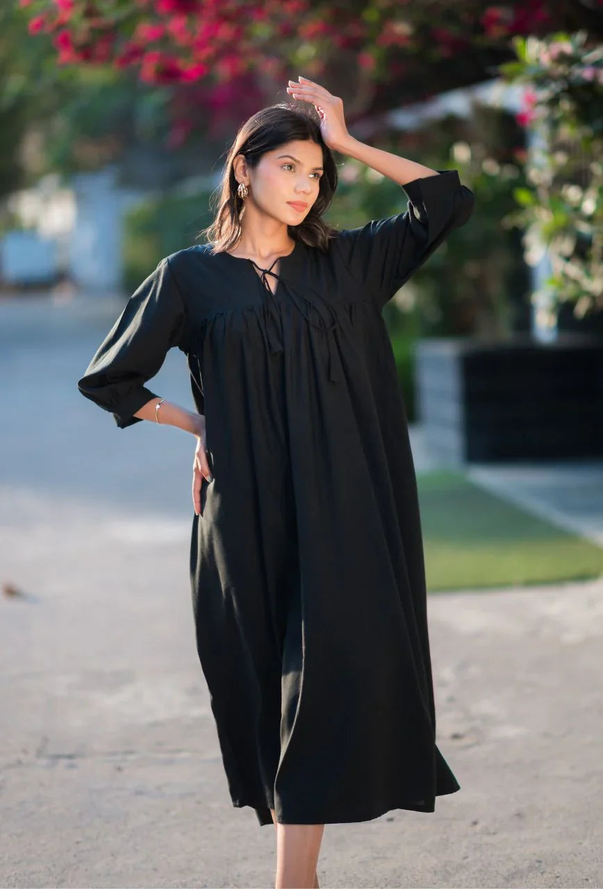 Black-Cotton-Forest-Dress