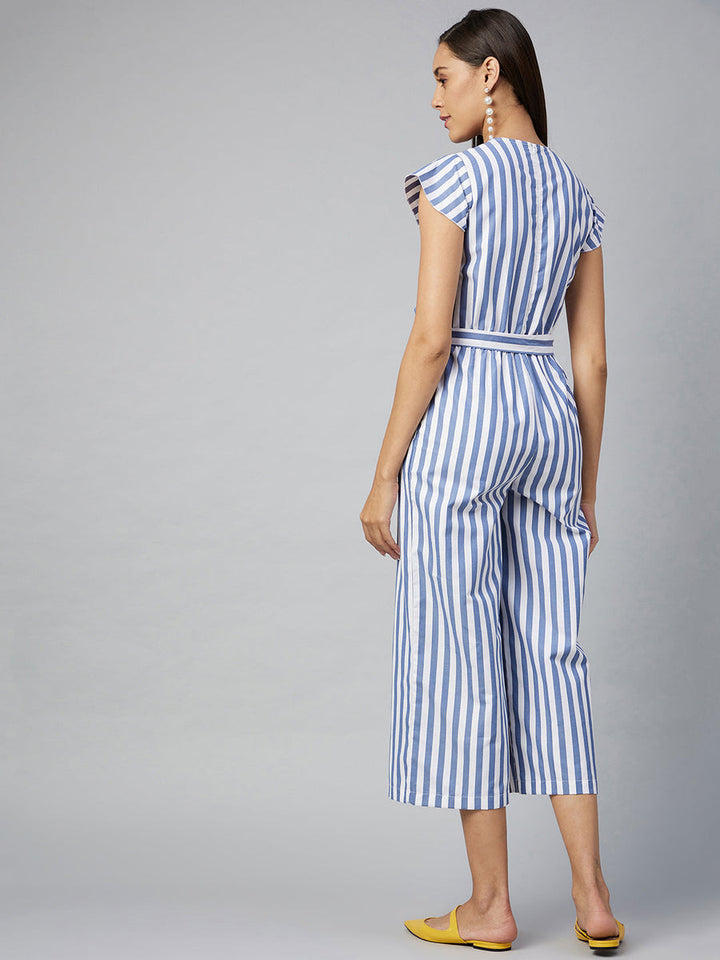 Blue-Cotton-Blend-Stripe-Jumpsuit