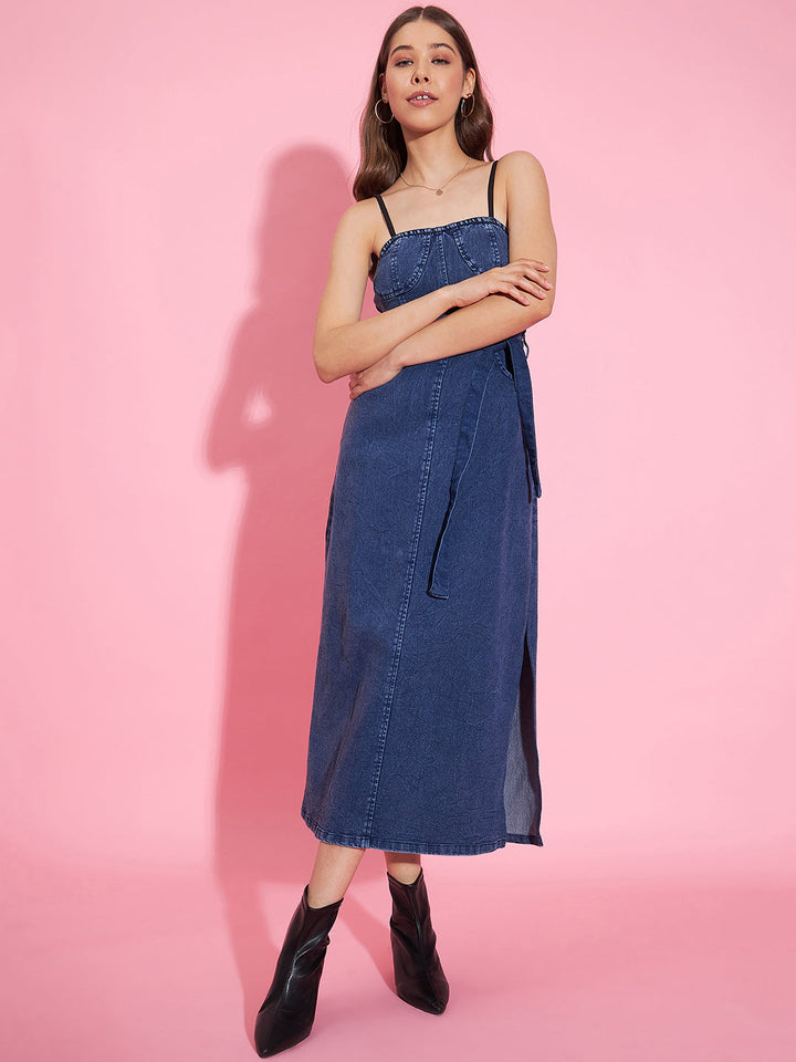 Blue-Denim-Corset-Style-Padded-Maxi-Dress