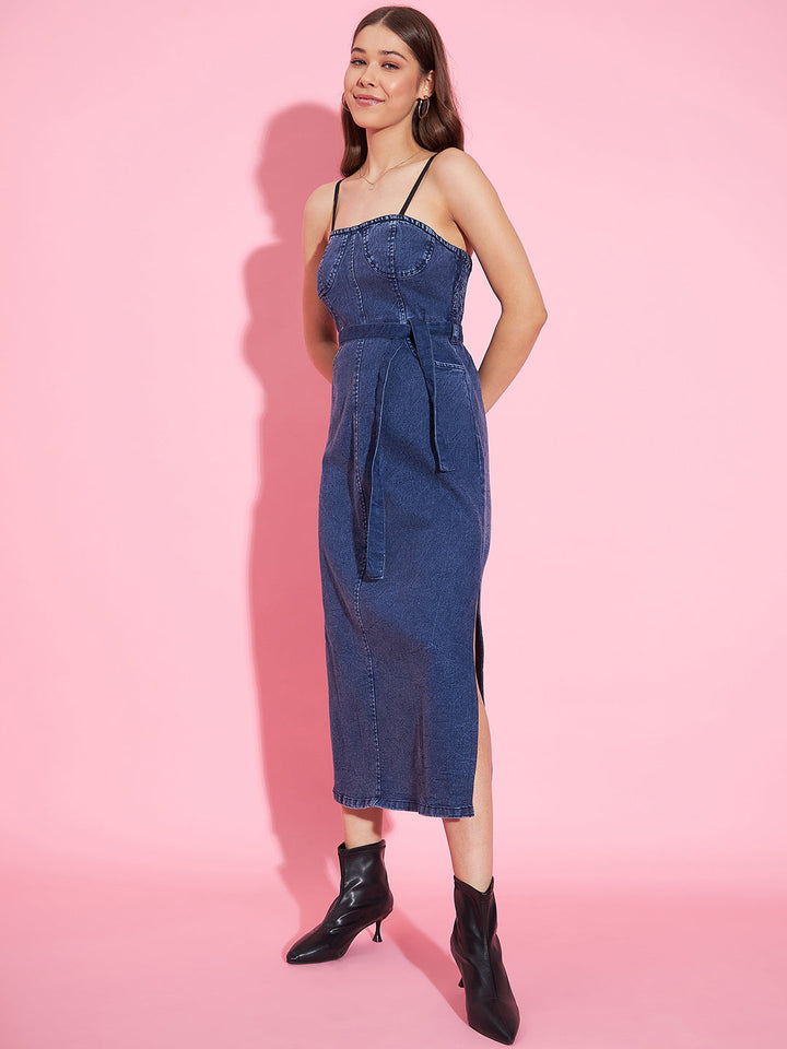 Blue-Denim-Corset-Style-Padded-Maxi-Dress