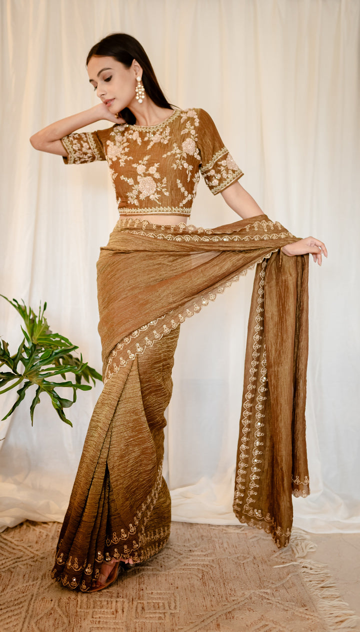 Brown-Tissue-Zardozi-Work-Saree