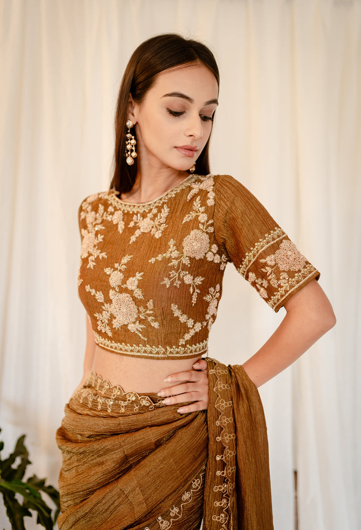 Brown-Tissue-Zardozi-Work-Saree