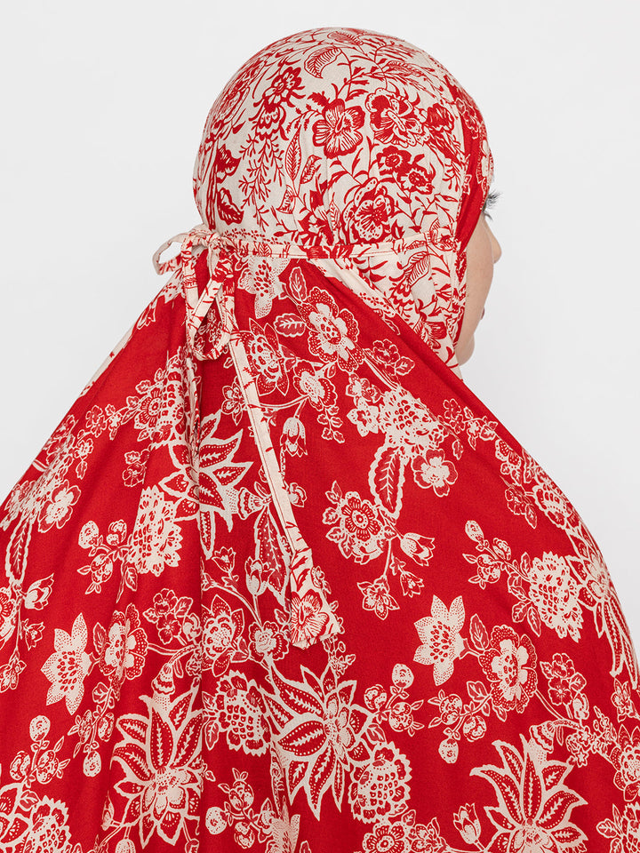 Crimson-Red-Viscose-Floral-Print-Co-Ord-Set