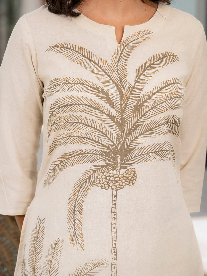 Off-White-Cotton-Floral-Printed-A-Line-2-Piece-Kurta-Set