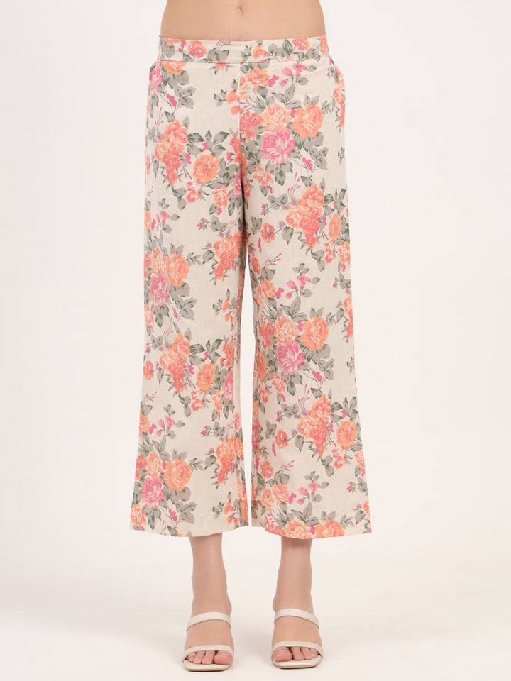 Cream-Cotton-Floral-Printed-2-Piece-Kurta-Set