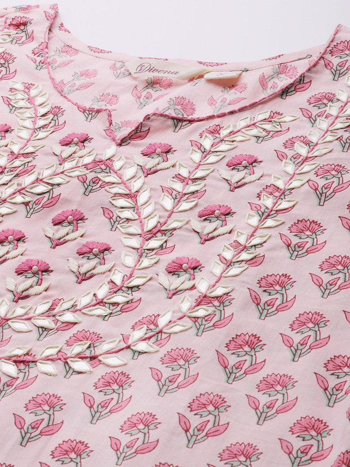 Pink-Cotton-Straight-3-Piece-Kurta-Set