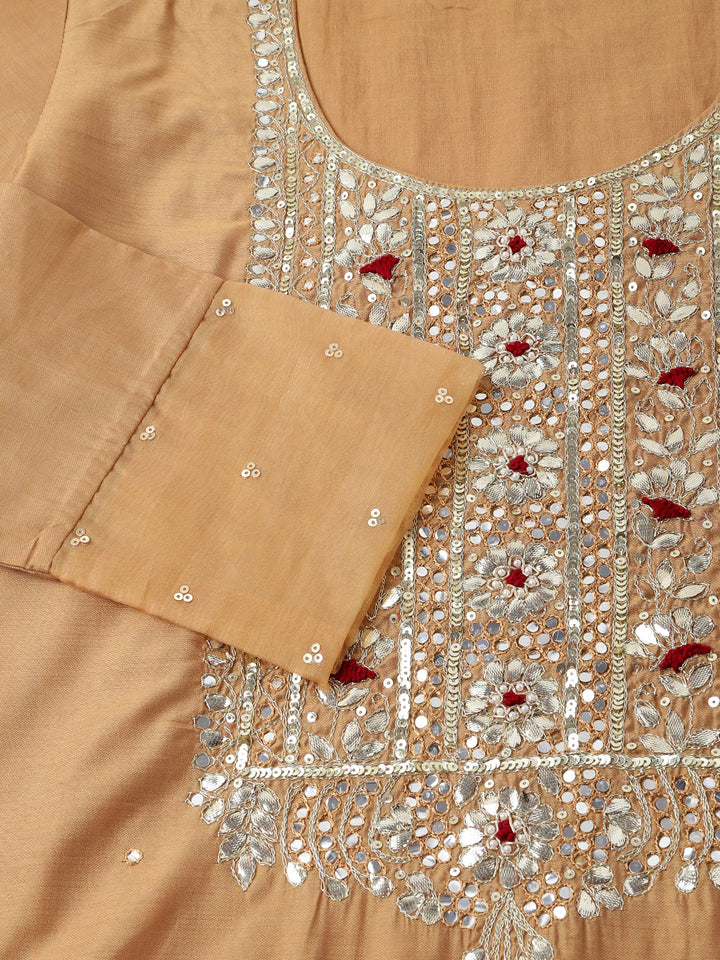 Brown-Chanderi-Embroidered-3-Piece-Kurta-Set