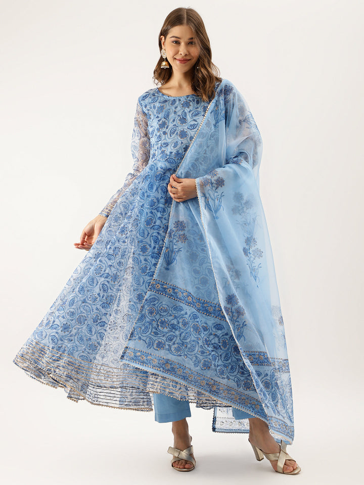 Sky-Blue-Organza-Floral-Printed-3-Piece-Anarkali-Set