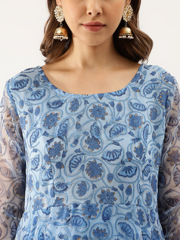 Sky-Blue-Organza-Floral-Printed-3-Piece-Anarkali-Set