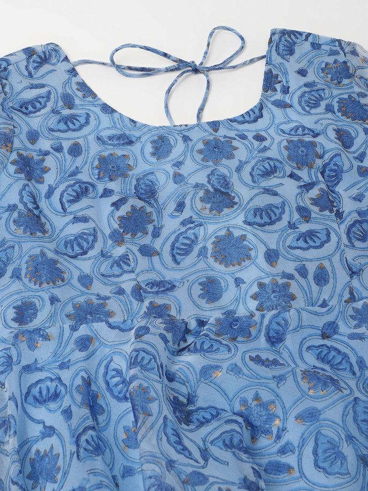 Sky-Blue-Organza-Floral-Printed-3-Piece-Anarkali-Set