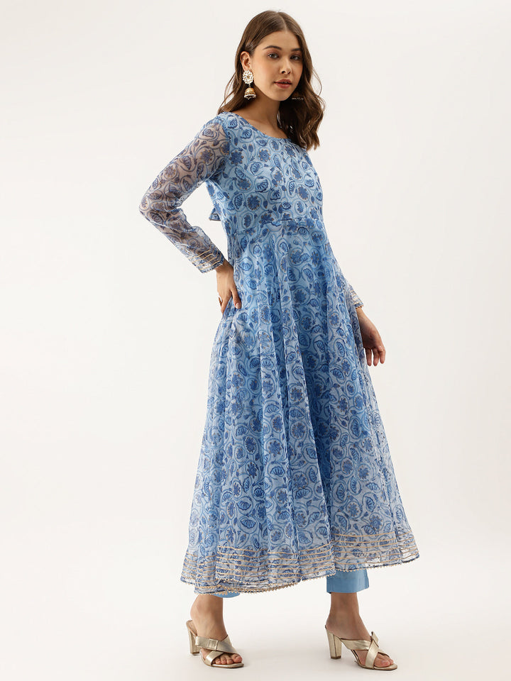 Sky-Blue-Organza-Floral-Printed-3-Piece-Anarkali-Set