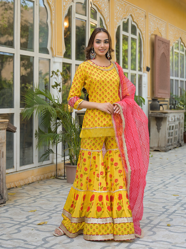 Yellow-Muslin-3-Piece-Sharara-Set