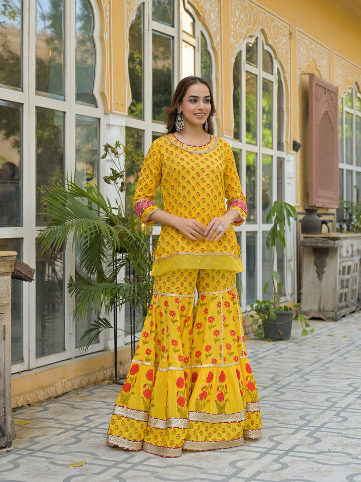 Yellow-Muslin-3-Piece-Sharara-Set