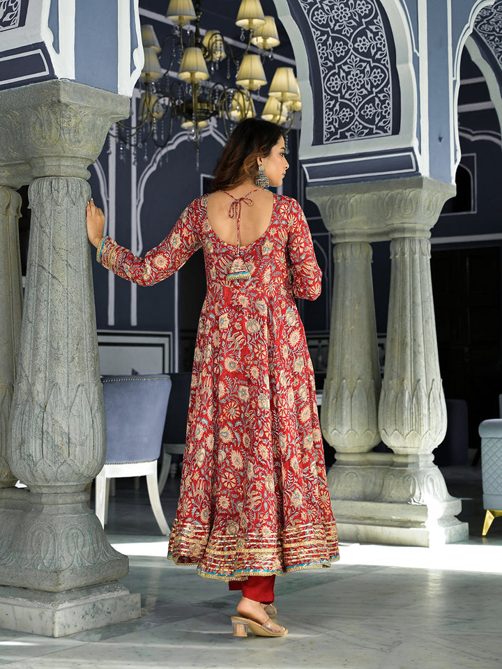 Red-Maroon-Muslin-Floral-Printed-3-Piece-Anarkali-Set
