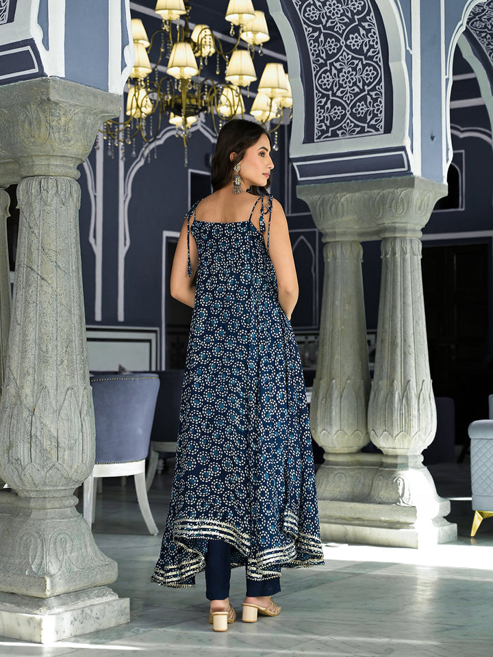Indigo-Blue-Muslin-Floral-Print-3-Piece-Anarkali-Set