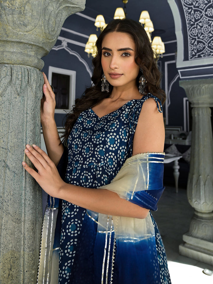 Indigo-Blue-Muslin-Floral-Print-3-Piece-Anarkali-Set
