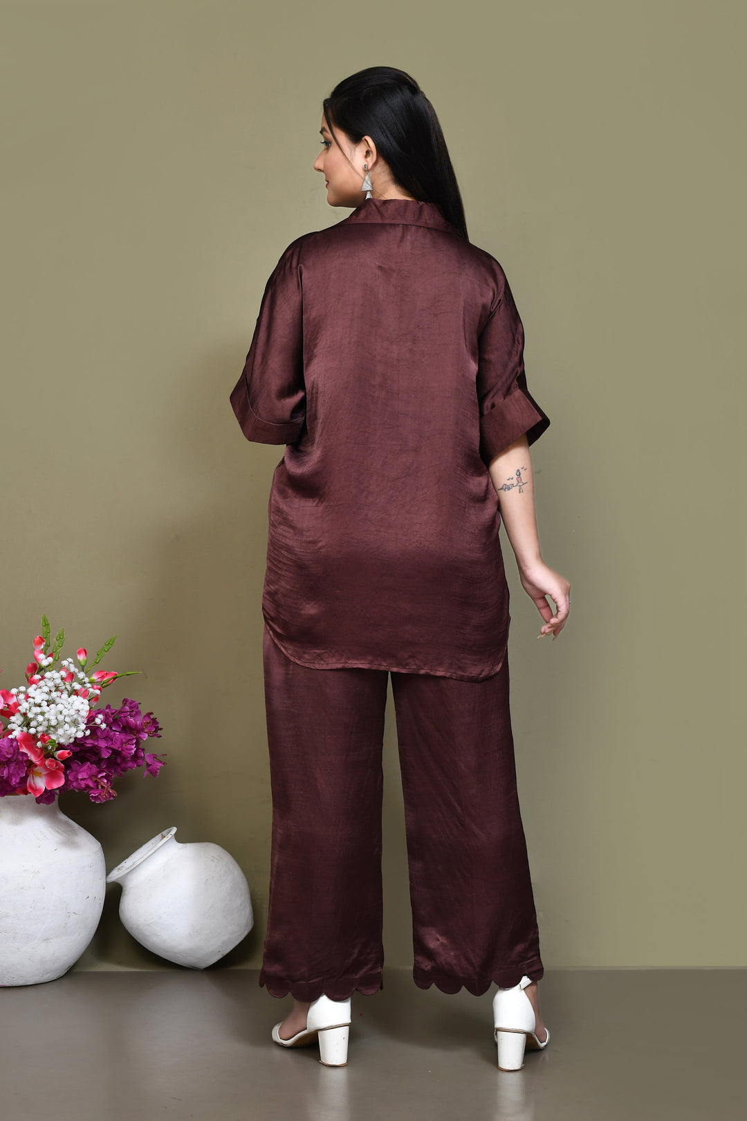 ZERESOUQ-Dark-Coffee-Dupion-Crepe-Silk-Co-ord-Set