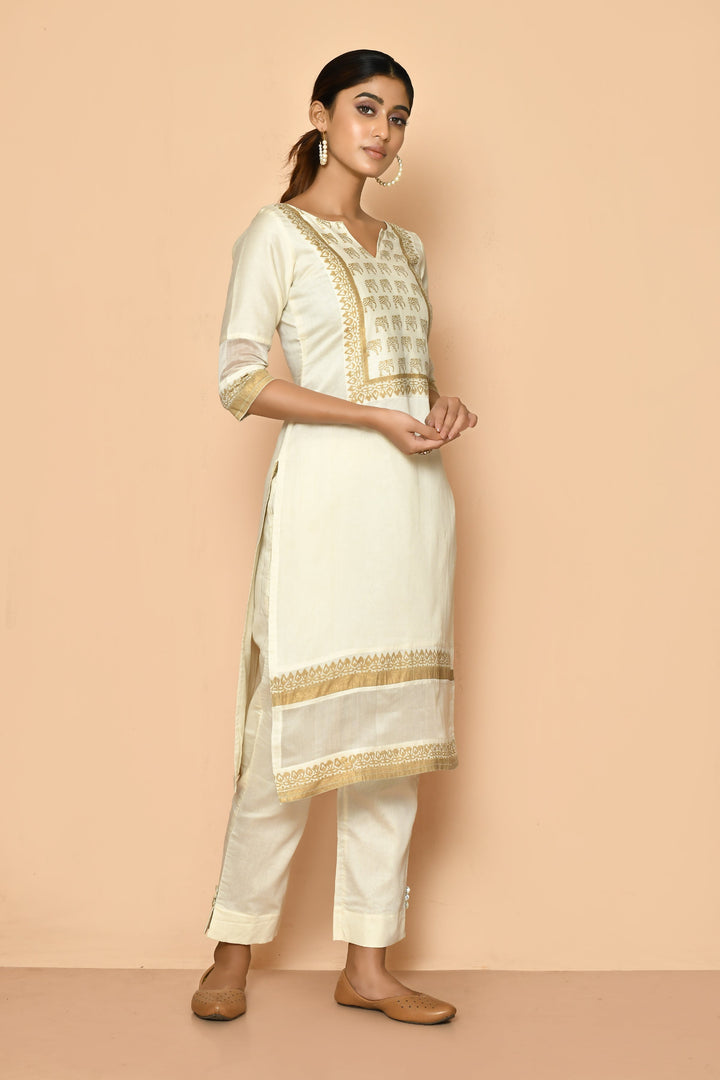 ZERESOUQ-Elly-Ivory-Handloom-Maheshwari-Silk-Kurta-Set