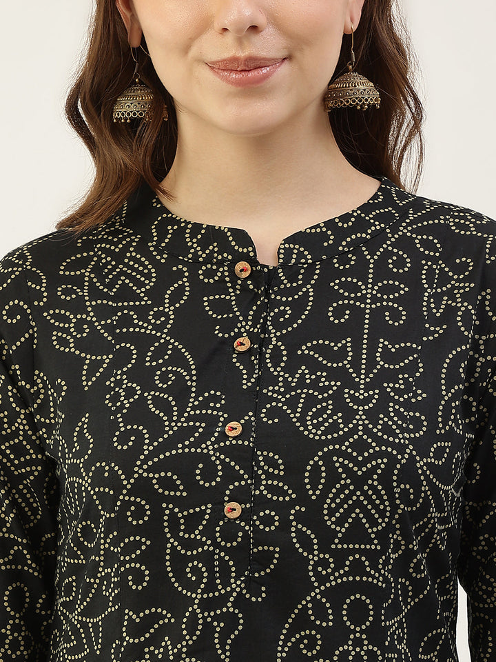 Blue-Cotton-Floral-Printed-Kaftan