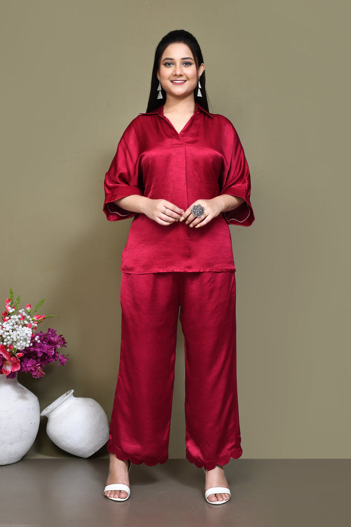 ZERESOUQ-Fuchsia-Pink-Dupion-Crepe-Silk-Co-ord-Set