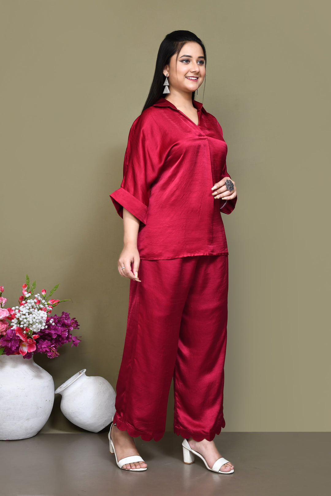 ZERESOUQ-Fuchsia-Pink-Dupion-Crepe-Silk-Co-ord-Set