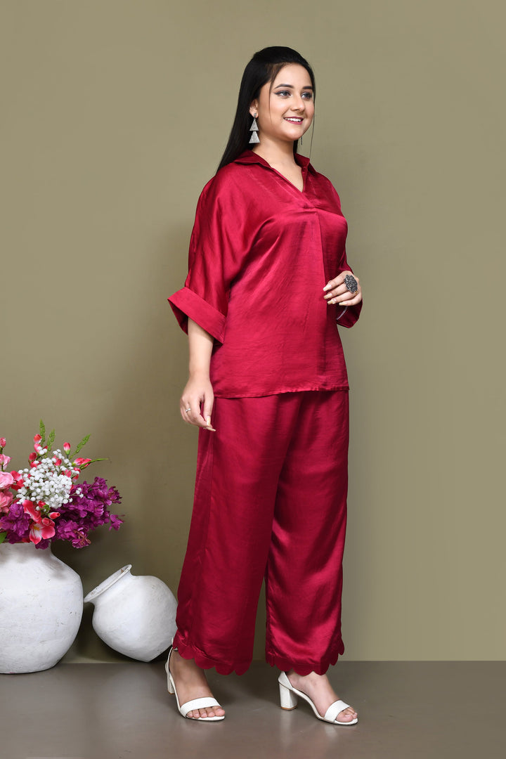 ZERESOUQ-Fuchsia-Pink-Dupion-Crepe-Silk-Co-ord-Set