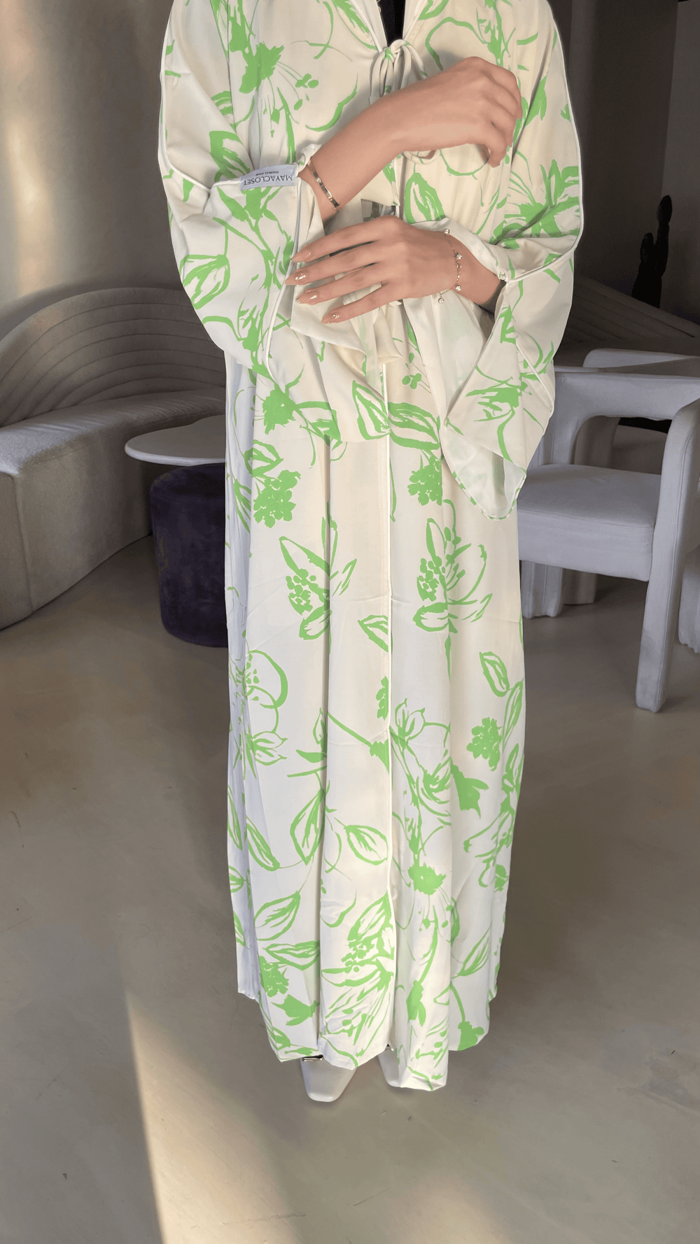 White-&-Green-Georgette-Fusion-Kimono-&-Sheila-Set