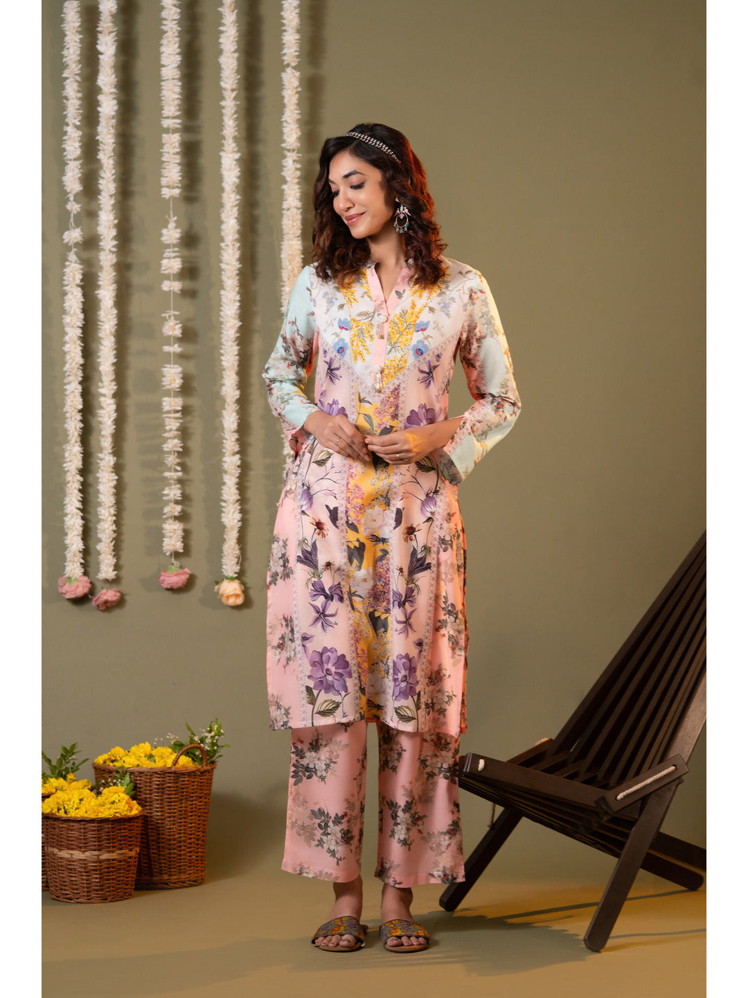 Multicolor-Cotton-Floral-Printed-2-Piece-Kurta-Set