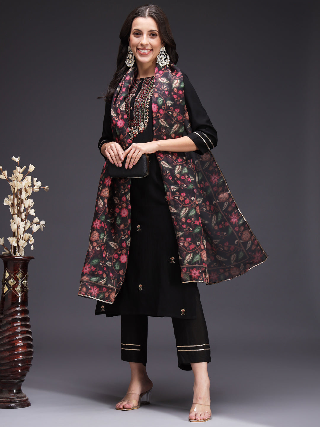 Black-Motifs-Silk-Blend-Yoke-Design-3-Piece-Kurta-Set