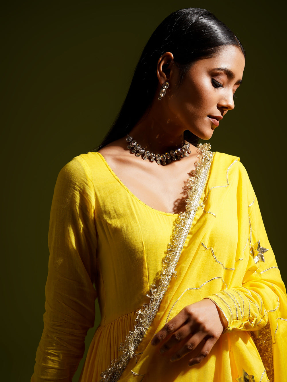 zeresouq-yellow-gathered-anarkali-suit-set