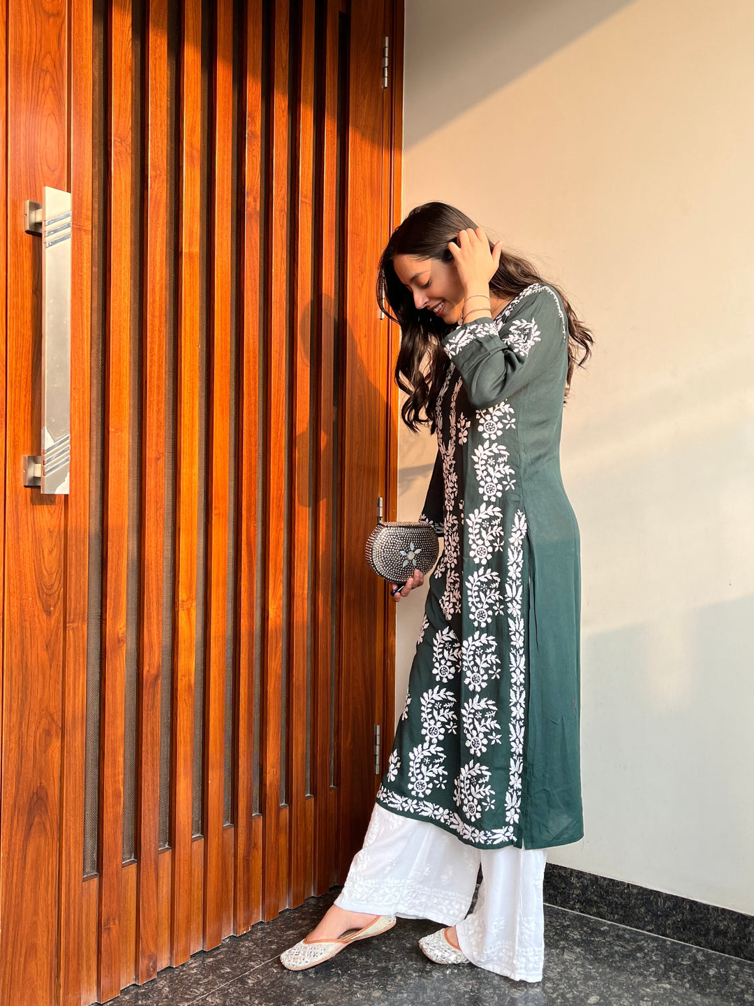 ZERESOUQ-Noor-Green-Rayon-Designer-kurta