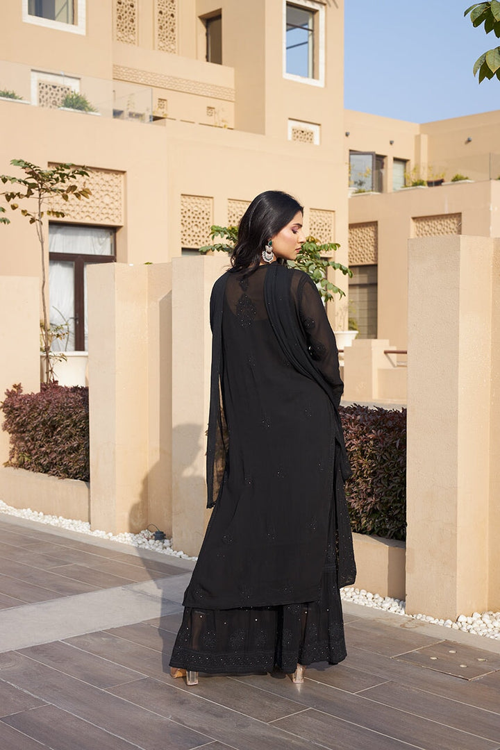 Noori-Black-Georgette-kurta-&-Gharara-with-Dupatta-&-Inner